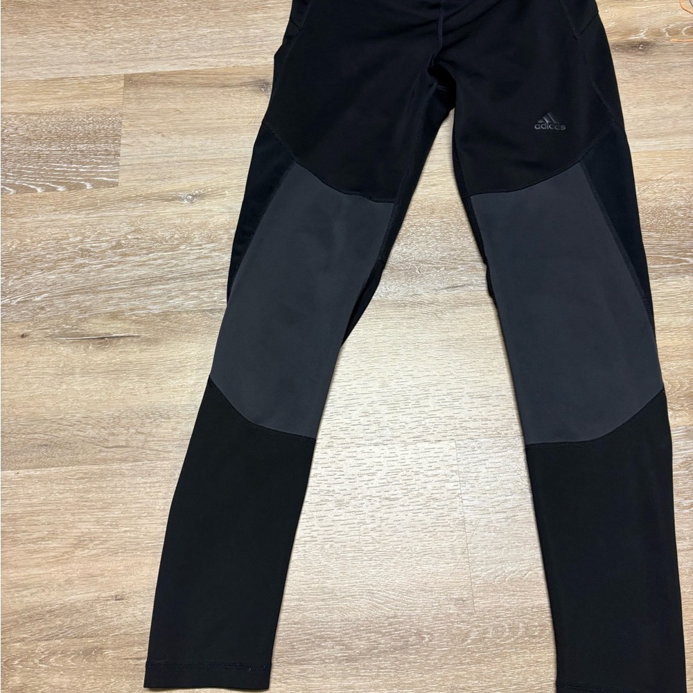 Adidas Black and Gray Athletic Leggings